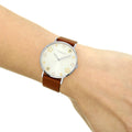 Coach Perry White Dial Brown Leather Strap Watch for Women - 14503242