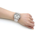 Guess Frontier Diamonds Silver Dial White Rubber Strap Watch For Women - W1160L4