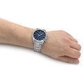 Hugo Boss Hero Sport Chronograph Blue Dial Silver Steel Strap Watch for Men - 1513755