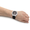 Guess Headline Chronograph Grey Dial Black Rubber Strap Watch for Men - GW0571G1