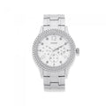 Guess Bedazzle Diamonds Silver Dial Silver Steel Strap Watch For Women - W1097L1