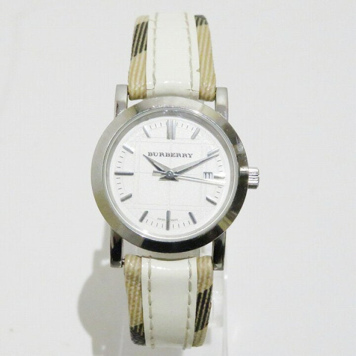 Burberry Heritage Nova Heritage White Dial Leather Strap Watch for Women - BU1395