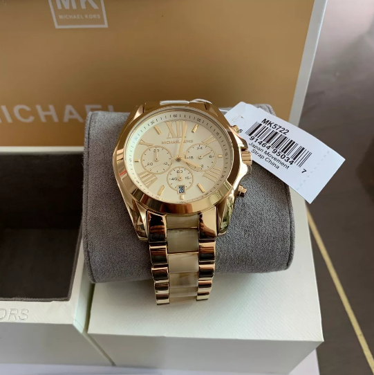 Michael Kors Bradshaw Gold Dial Gold Steel Strap Watch for Women - MK5722