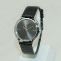 Calvin Klein Skirt Black Dial Black Leather Strap Watch for Women  - K2U231C1