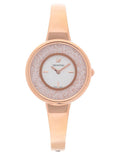 Swarovski Crystalline Crystals White Dial Rose Gold Steel Strap Watch for Women - 5269250