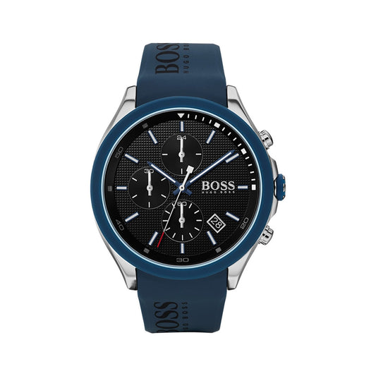 Hugo Boss Velocity Black Dial Blue Rubber Strap Watch for Men - 1513717