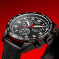 Tissot T Sport PRS 516 Chronograph Black Dial Black Leather Strap Watch for Men - T131.617.36.052.00