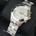 Marc Jacobs Blade White Dial SIlver Stainless Steel Strap Watch for Women - MBM3100