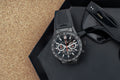 Tag Heuer Carrera Chronograph Steel & Ceramic Black Dial Black Rubber Strap Watch for Men - CBG2090.FT6145