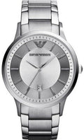 Emporio Armani Classic Quartz Silver Dial Silver Steel Strap Watch For Men - AR2478