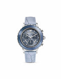 Swarovski Octea Lux Chrono Blue Dial Blue Leather Strap Watch for Women - 5580600