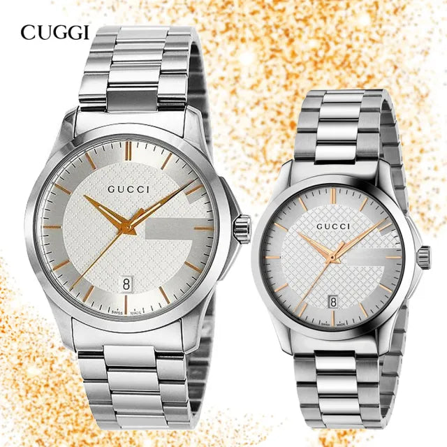 Gucci G Timeless Quartz Silver Dial Silver Steel Strap Unisex Watch - YA126442