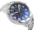 Tommy Hilfiger Trent Quartz Blue Dial Silver Steel Strap Watch for Men - 1791053