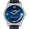 Coach Delancey Navy Blue Dial Blue Leather Strap Watch for Women - 14502668