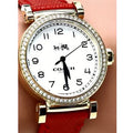 Coach Madison White Dial Red Leather Strap Watch for Women - 14502400