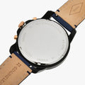 Fossil Grant Chronograph Black Dial Blue Leather Strap Watch for Men - FS5061