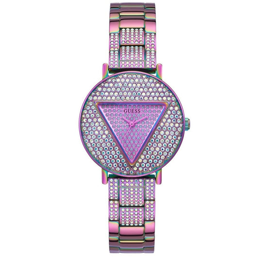 Guess Trend Diamonds Purple Dial Purple Steel Strap Watch for Women - GW0512L4