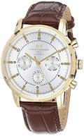 Tommy Hilfiger Harrison White Dial Brown Leather Strap Watch for Men - 1790874