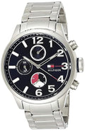 Tommy Hilfiger Jackson Chronograph Blue Dial Silver Steel Strap Watch for Men - 1791242