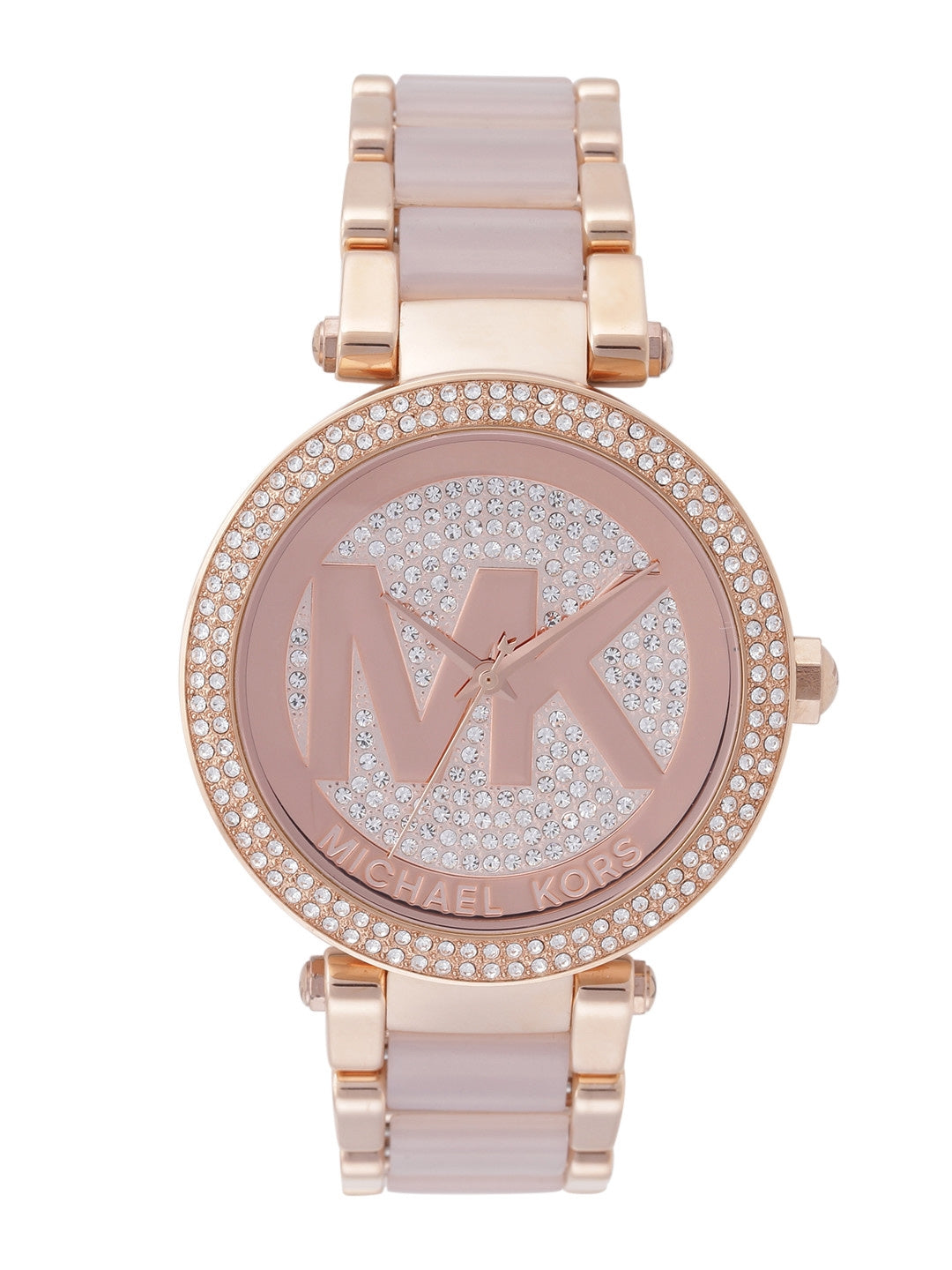 Michael Kors Parker Pink Dial Pink Steel Strap Watch for Women - MK6176