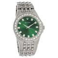 Bulova Phantom Classic Baguette Green Dial Silver Steel Strap Watch for Men - 96A253