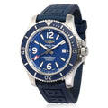 Breitling Superocean 44mm Automatic Blue Dial Blue Rubber Strap Watch for Men - A17367D81C1S2