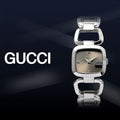 Gucci G-Gucci Quartz Brown Dial Silver Steel Strap Watch For Women - YA125503