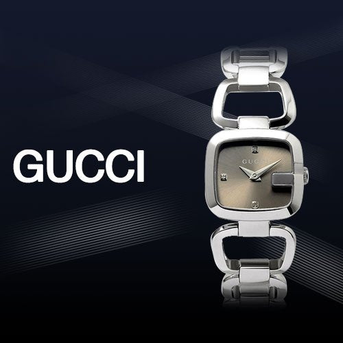 Gucci G-Gucci Quartz Brown Dial Silver Steel Strap Watch For Women - YA125503