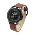 Tommy Hilfiger Bruce Automatic Black Dial Brown Leather Strap Watch for Men - 1791280