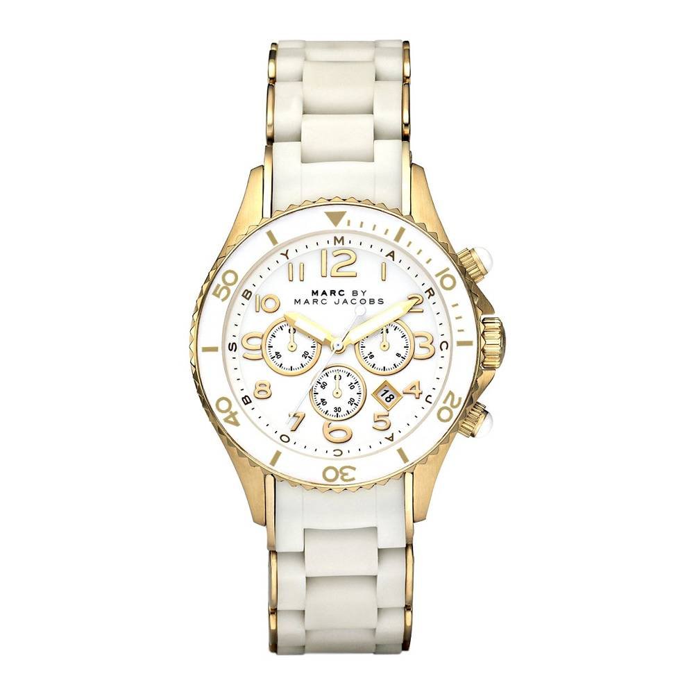 Marc Jacobs Rock White Dial White Stainless Steel Strap Watch for Women - MBM2546