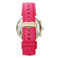 Michael Kors Parker White Dial Pink Leather Strap Watch for Women - MK2297