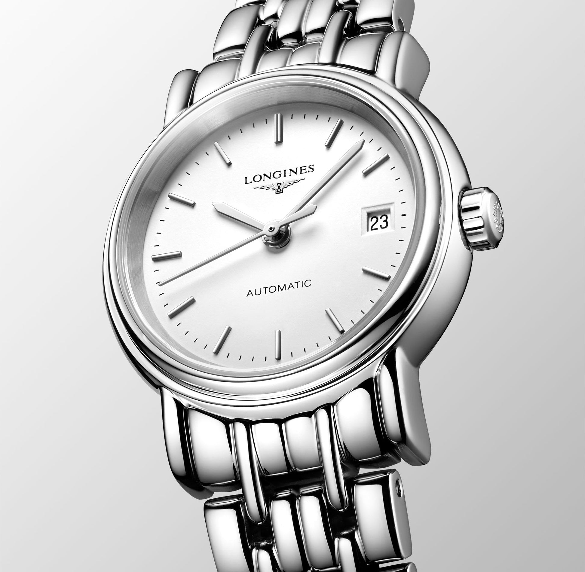 Longines Presence 25.5mm Automatic Stainless Steel Watch for Women - L4.321.4.12.6