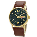 Marc Jacobs Marc Fergus Green Dial Brown Leather Strap Watch for Men - MBM5077