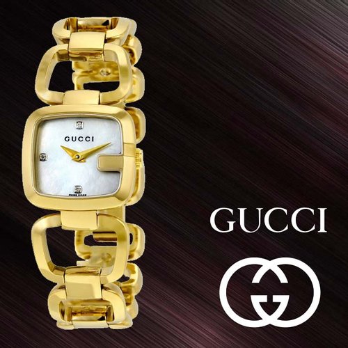 Gucci G Gucci Diamonds White Dial Rose Gold Steel Bracelet Watch For Women - YA125513