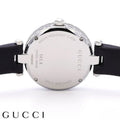 Gucci Diamantissima Diamonds Black Dial Black Leather Strap Watch For Women - YA141403