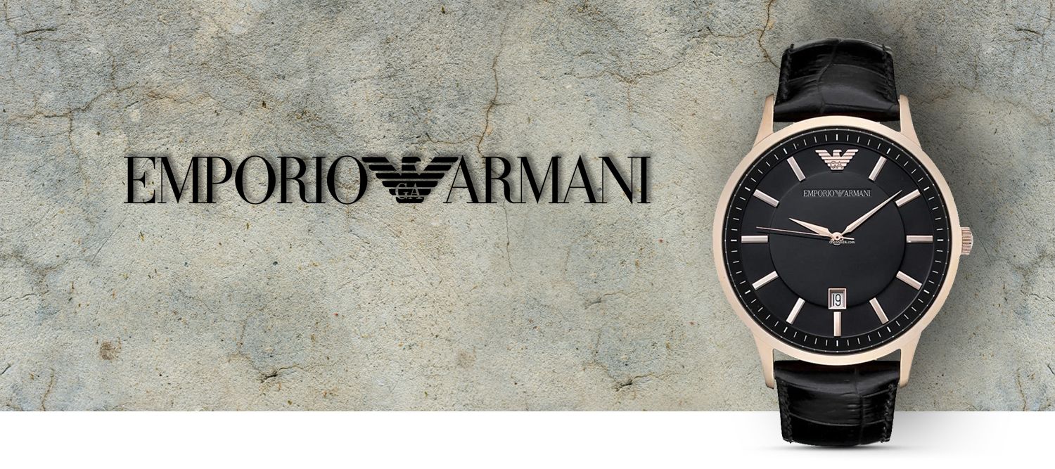 Emporio Armani Renato Quartz Black Dial Black Leather Strap Watch For Men - AR2425