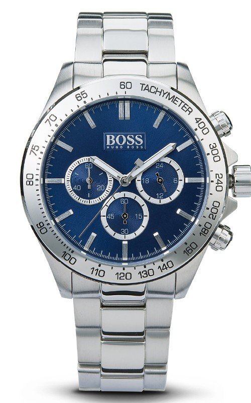 Hugo Boss Ikon Blue Dial Silver Steel Strap Watch for Men - 1512963