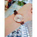 Calvin Klein Firm White Dial Brown Leather Strap Watch for Women - K3N236G6