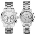 Guess Mini Sunrise Silver Dial Silver Steel Strap Watch For Women - W0448L1