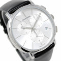 Calvin Klein Posh Silver Dial Black Leather Strap Watch for Men - K8Q371C6