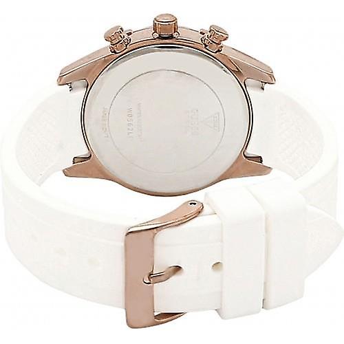 Guess Catalina White & Rose Gold Dial White Silicon Strap Watch For Women - W0562L1