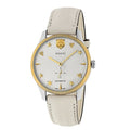 Gucci G Timeless Automatic Silver Dial Beige Leather Strap Watch For Men - YA126348