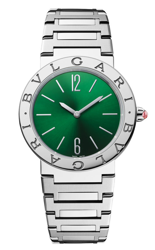 Bvlgari Bvlgari Bvlgari Lady Green Dial Silver Steel Strap Watch for Women - BVLGARI103693