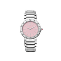 Bvlgari Bvlgari Bvlgari Quartz Pink Dial Silver Steel Strap Watch for Women - BVLGARI103711