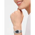 Bvlgari Serpenti Seduttori Diamonds Black Dial Silver Steel Strap Watch for Women - SERPENTI103449