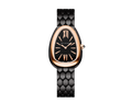 Bvlgari Serpenti Seduttori Black Dial Black Steel Strap Watch for Women - SERPENTI103704