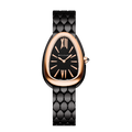 Bvlgari Serpenti Seduttori Black Dial Black Steel Strap Watch for Women - SERPENTI103704