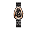 Bvlgari Serpenti Seduttori Black Dial Black Steel Strap Watch for Women - SERPENTI103704