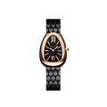 Bvlgari Serpenti Seduttori Black Dial Black Steel Strap Watch for Women - SERPENTI103704