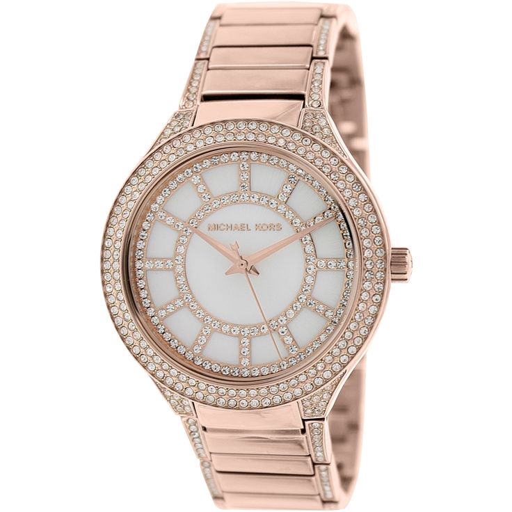 Michael Kors Kerry Mother of Pearl Dial Rose Gold Steel Strap Watch for Women - MK3313